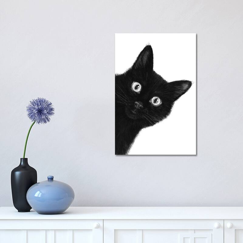 iCanvas "Black Cat" by Valeriya Korenkova Canvas Print - 18x12x1.5