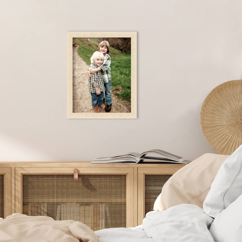 Woodgrain Stripe Blonde Framed Picture Frame, Photo Frame