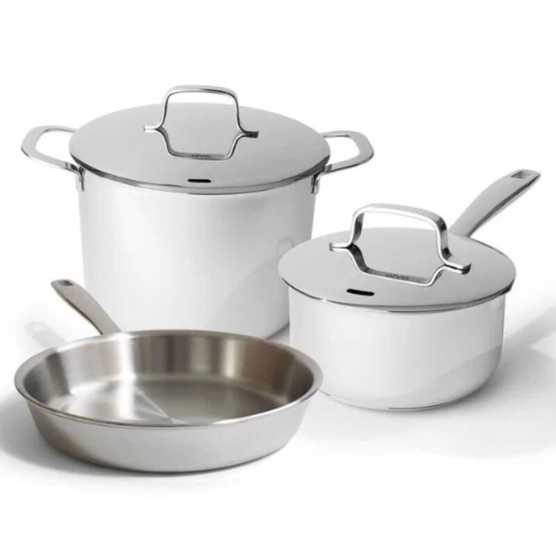 Alva Maestro 5-Ply Stainless Steel Cookware Set - Non-Toxic Pots & Pans - 5 Piece Set