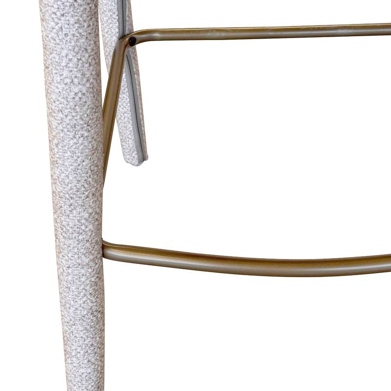 Modern Fabric and Metal 26" Counter Stool, Set of 2