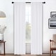 preview thumbnail 2 of 198, Superior Solid Machine Washable Room Darkening Curtains with Back Tabs, Set of 2 26" x 84" - Snow White