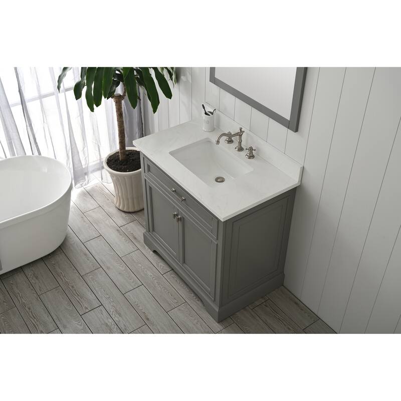 Milano 36" Single Vanity in Gray