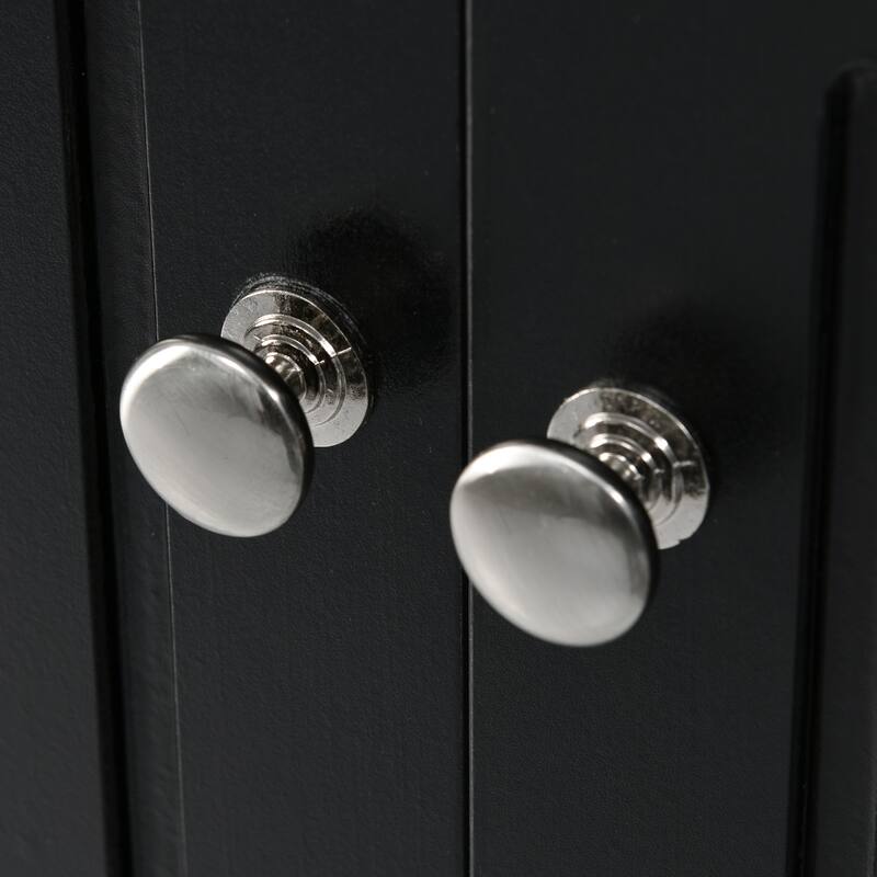 Roomfitters Triangle Corner Bathroom Cabinet, Modern MDF Floor Storage Organizer with Adjustable Shelves & Metal Knobs