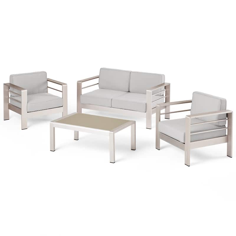 Cape Coral 4-piece Outdoor Chat Set by Christopher Knight Home