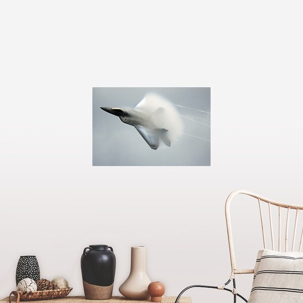 Canvas Art Print F22a Raptor With Vapor At The Alaska Air Show Alaska
