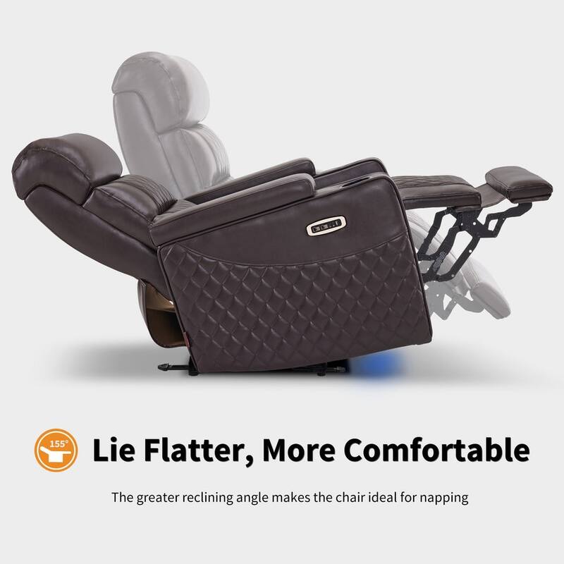 MCombo Power Recliner Chair, Electric Reclining Sofa with Adjustable Headrest and USB & Type Port, Faux Leather HTS432