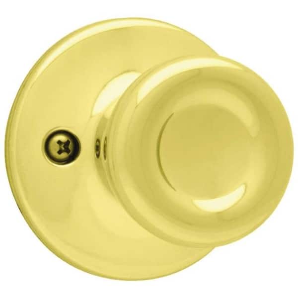 KWIKSET TYLO Dummy Doorknob Polished Brass 94880-013 4 Pack