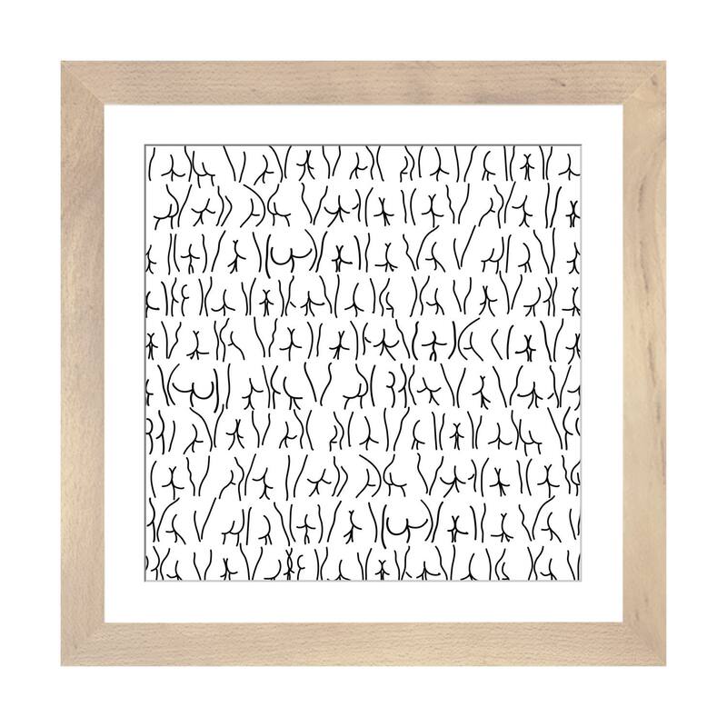 iCanvas "Ink Butts" by Notsniw Art - Natural - 24x24x1