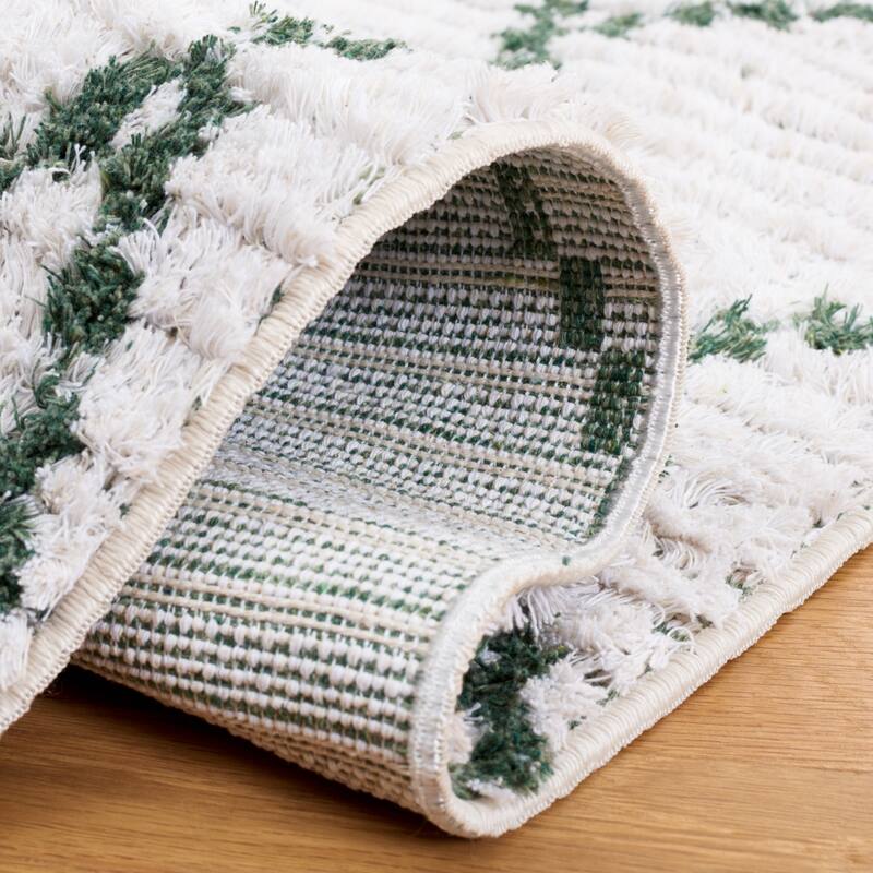 SAFAVIEH Augustine Kusum Boho Trellis Fringe Rug