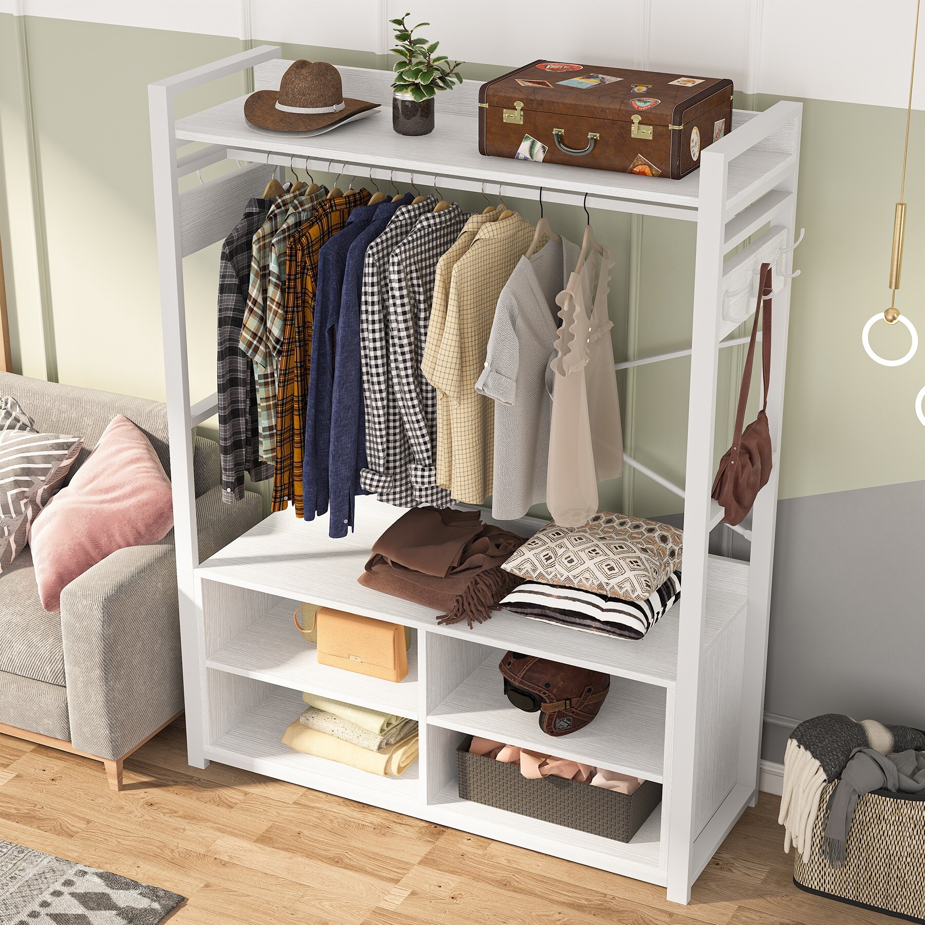 Amazon.com: Lulive Clothes Rack, Heavy Duty Garment Rack for