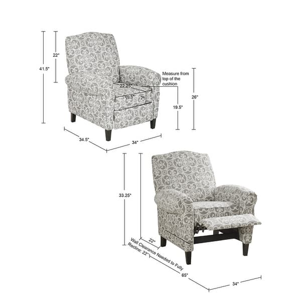 Madison Park Kirby Push Back Recliner