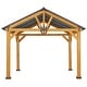preview thumbnail 4 of 7, Outsunny 13' x 11' Wood Framed Gazebo, Hardtop Canopy, Steel Roof