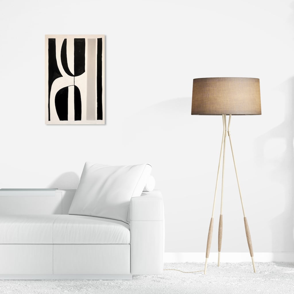 Wynwood Studio Canvas Fashion and Glam Sunglasses in Abstraction Black and Gray Modern & Contemporary Wall Art Canvas Print