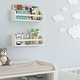 preview thumbnail 4 of 10, Wallniture Kids White Bookshelf for Nursery