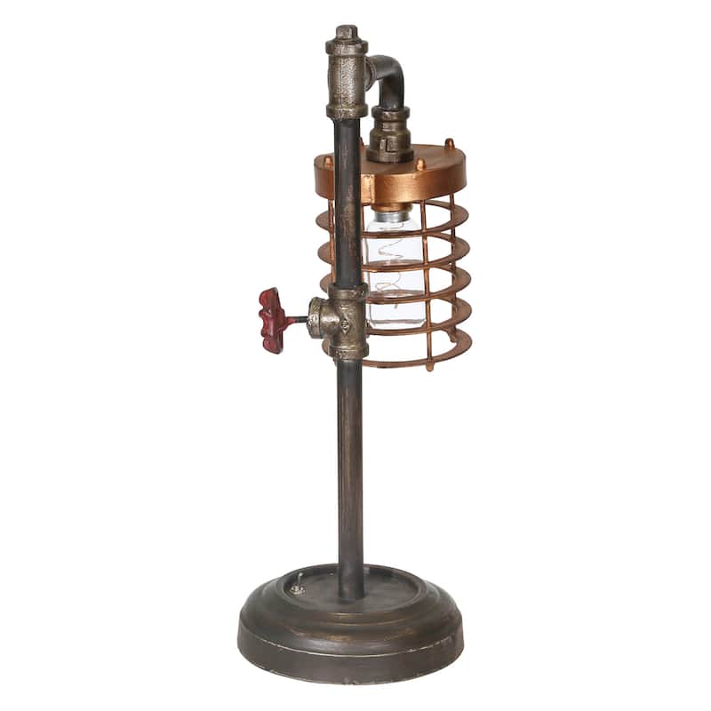 Industrial Metal Pipe Table Lamp - 18.0"