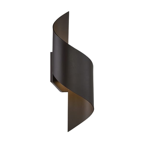 slide 2 of 6, Modern Forms Helix 1 Light LED Indoor / Outdoor Wall Sconce - 8.5 Bronze