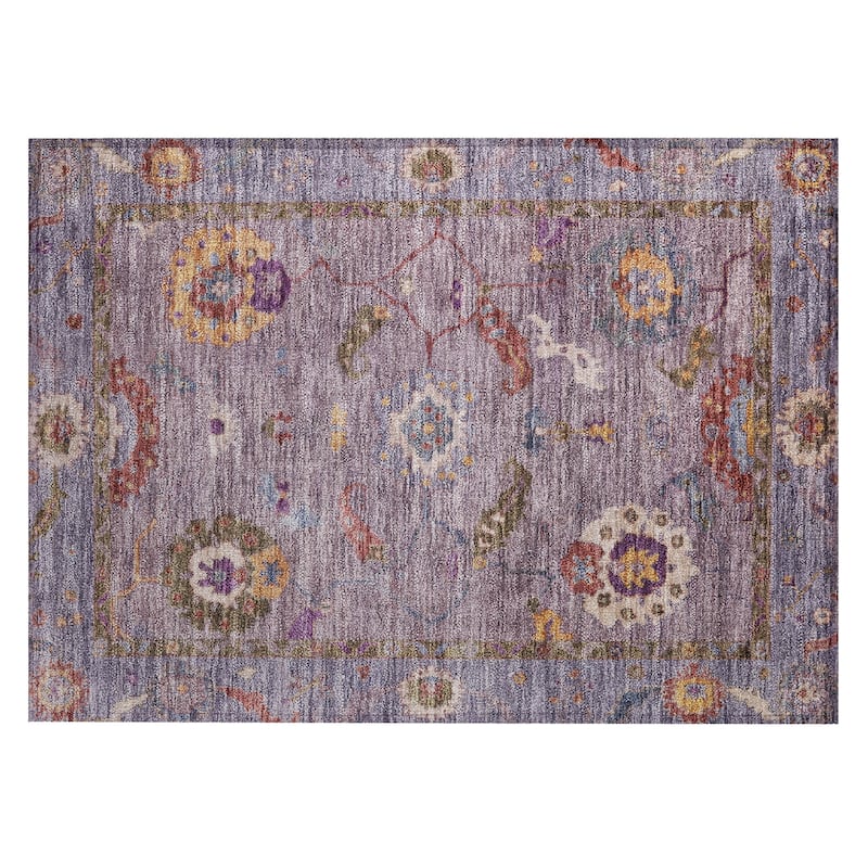Machine Washable Indoor/ Outdoor Traditional Boho Chantille Rug