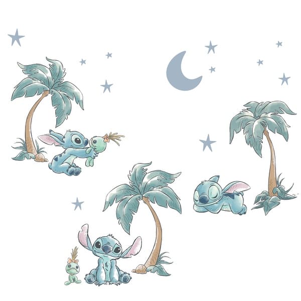 slide 2 of 4, Bedtime Originals Disney Stitch Mural-Like Nursery Wall Decals / Stickers