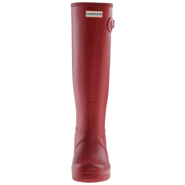 maroon rain boots