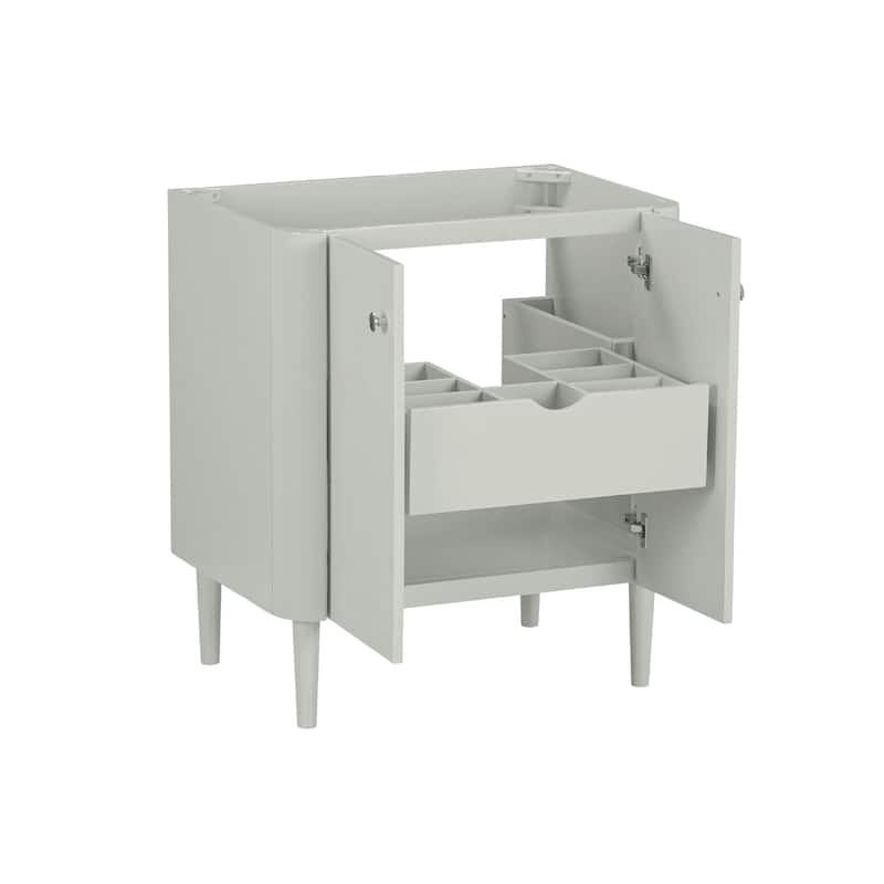 Haley Bathroom Vanity in Soft Sage with Alluring Quartz Top