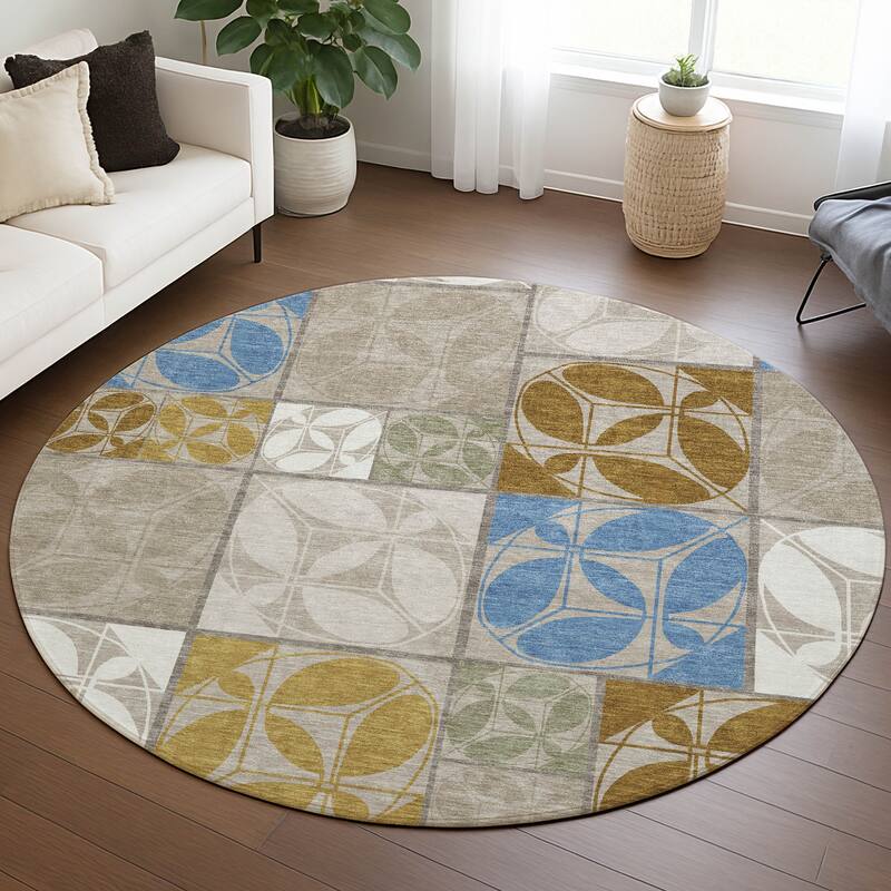 Machine Washable Indoor/ Outdoor Patch Lupton Chantille Rug