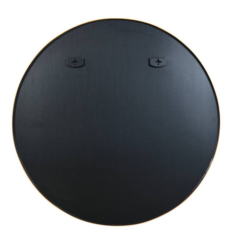 GDFStudio - Montclair Luxury Modern Oversized Round Bathroom Vanity Decorative Mirror with Metal Frame & Easy Wall Mounting