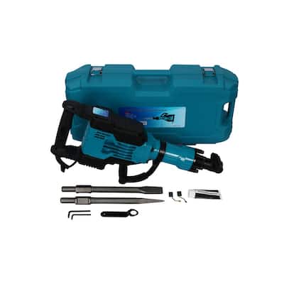 1900 BPM Electric Demolition Jack Hammer 1-1/8 Inch SDS-Hex Heavy Duty Concrete Pavement Breaker Drills Kit