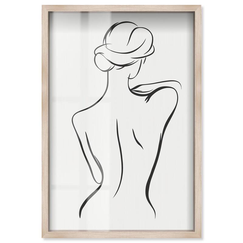 Woman in Contour III Shadowbox by Art Remedy - Natural - 30" x 45"