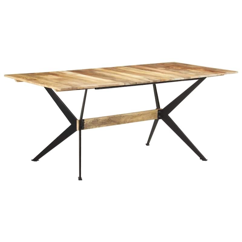 vidaXL Dining Table Kitchen Table Dining Room Dinner Table Solid Mango Wood - 70.9"x35.4"x29.9"