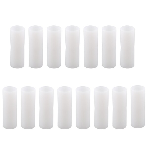 16mm Inner Diameter for Repair Shoe Rack Wardrobe Straight Tube Connector 15 Pcs