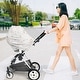 preview thumbnail 3 of 4, Sweet Jojo Designs Star and Moon Girl 5 in 1 Baby Car Seat Nursing Cover Pink Gold Grey Celestial Sky Stars Shabby Chic