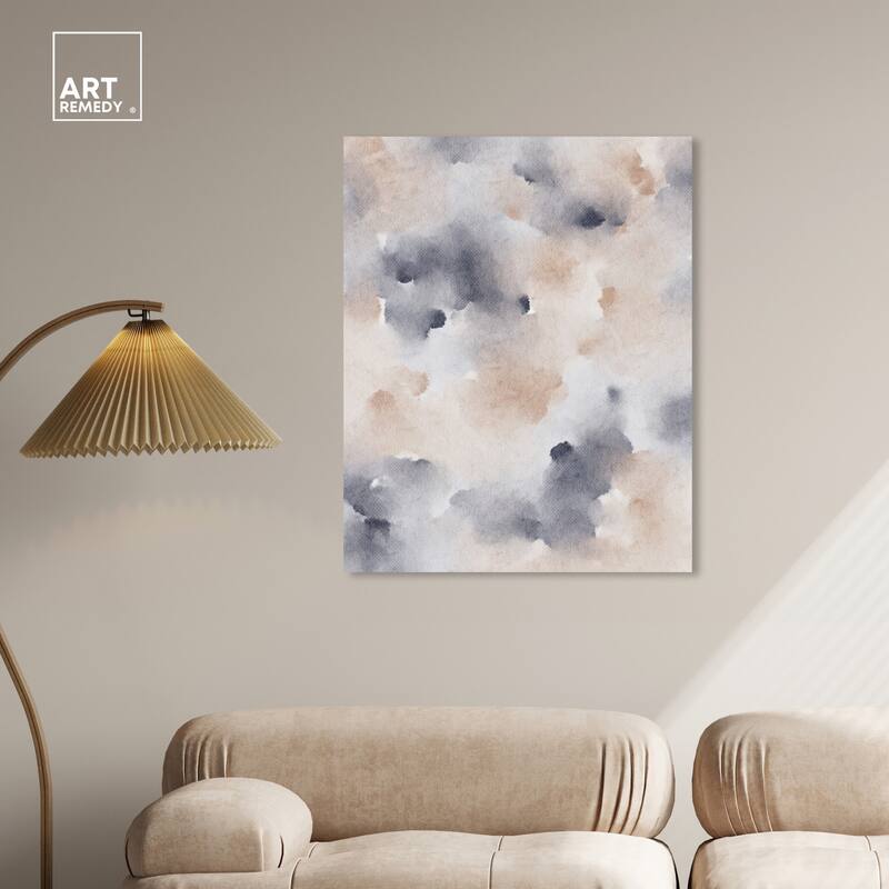 Art Remedy Fluff And Cotton Gallery Wrapped Watercolor Boho Abstracts