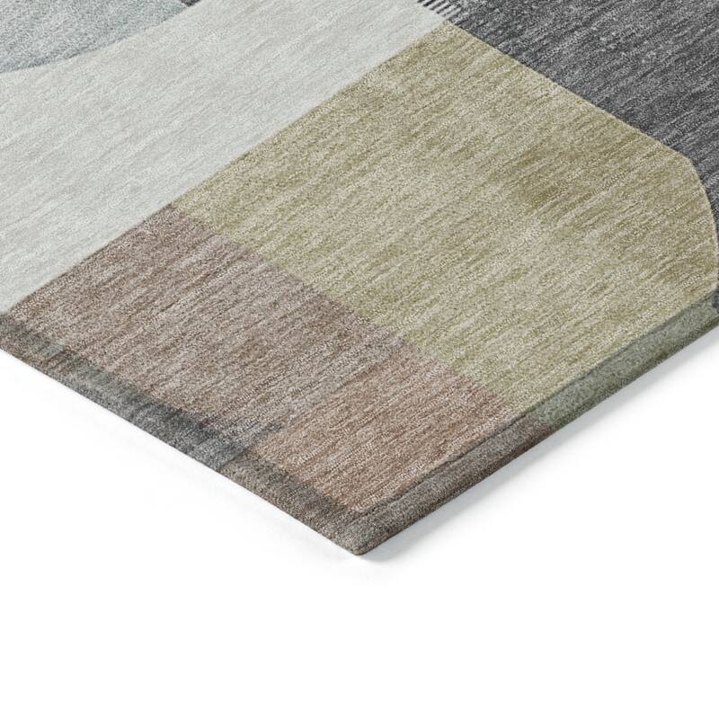HomeRoots Geometric Modern Rectangle Outdoor Rug