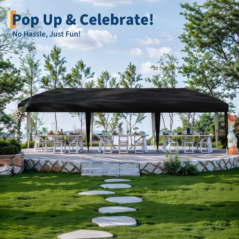 10x30 Pop Up Canopy, 3 Adjustable Height - 10*30Ft