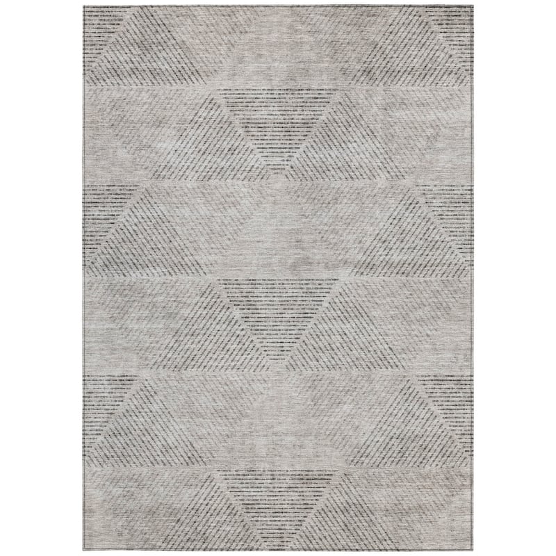 HomeRoots Geometric Transitional Rectangle Outdoor Rug