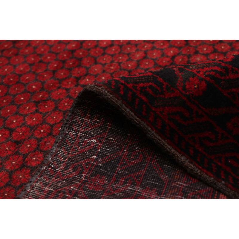 ECARPETGALLERY Hand-knotted Baluch Red Wool Rug - 3'4 x 6'2