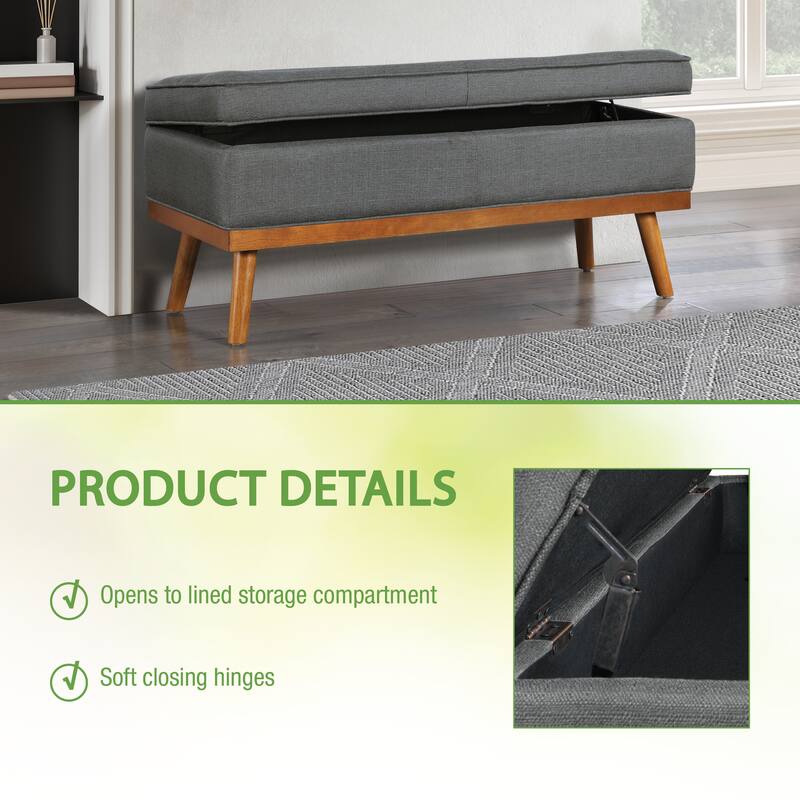 Carson Carrington Sastamala Mid-century Storage Bench