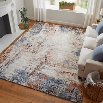 Grand Bazaar Odera Machine Made Distressed Modern Area Rug