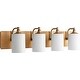 preview thumbnail 3 of 2, Quorum International Celeste 4 Light 32-3/4" Wide Bathroom Vanity Aged Brass