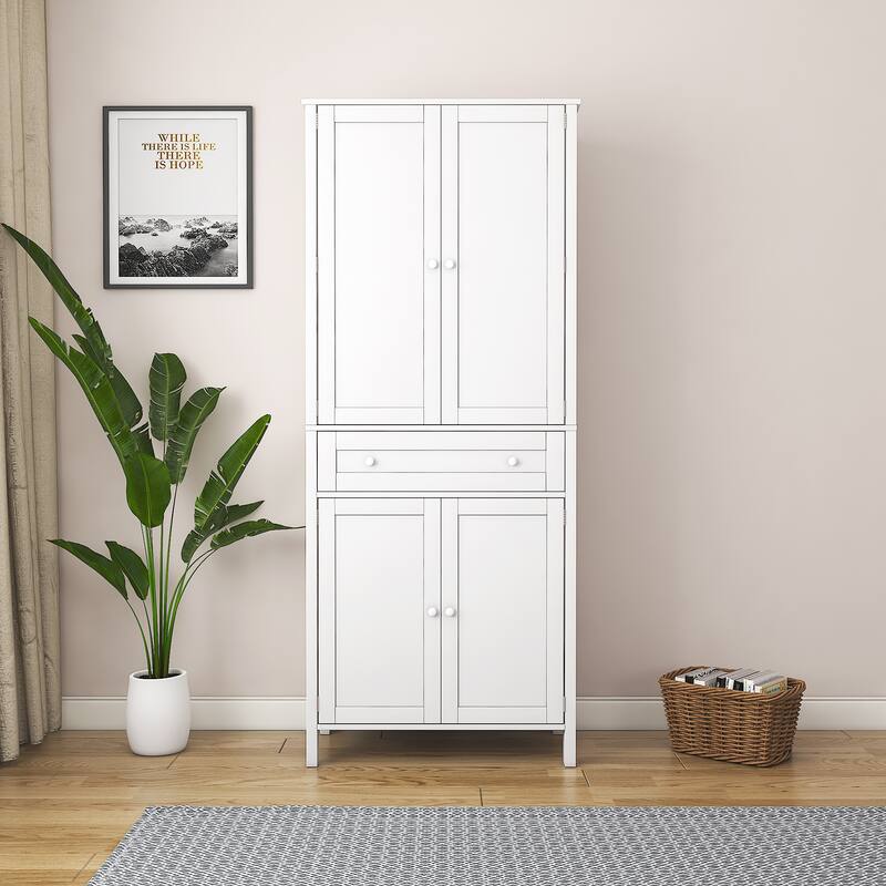 70.87" Tall Kitchen Pantry, Storage Cabinet, Kitchen Cabinet with Drawer and Adjustable Shelves for Kitchen and Dining Room