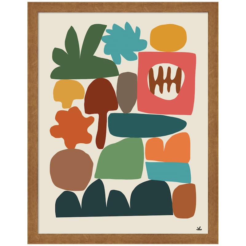 Kate and Laurel Night Chords 2 by Kelly Knaga Framed Mounted Canvas Wall Art Print - 15x19