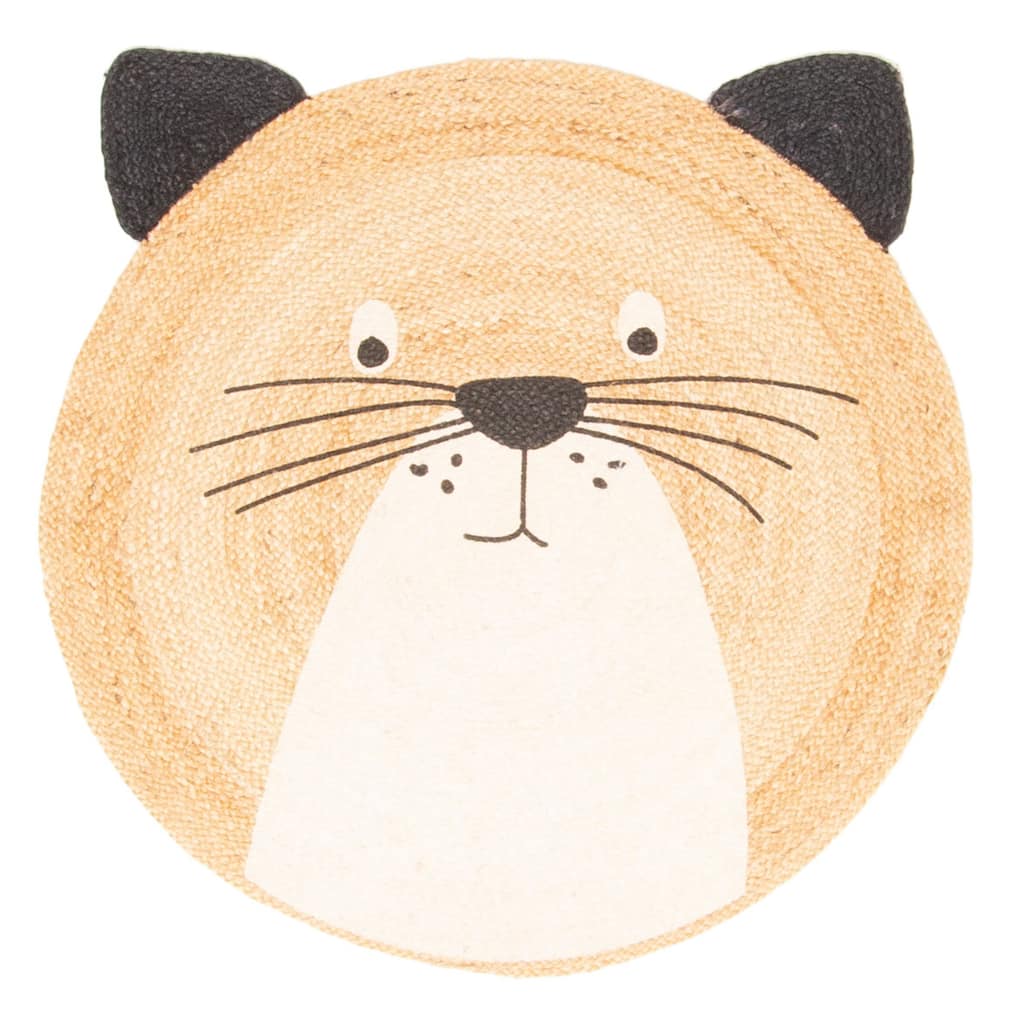 ECARPETGALLERY Braided Weave Palas Denizli Tan Jute Rug - 3'0 x 3'0