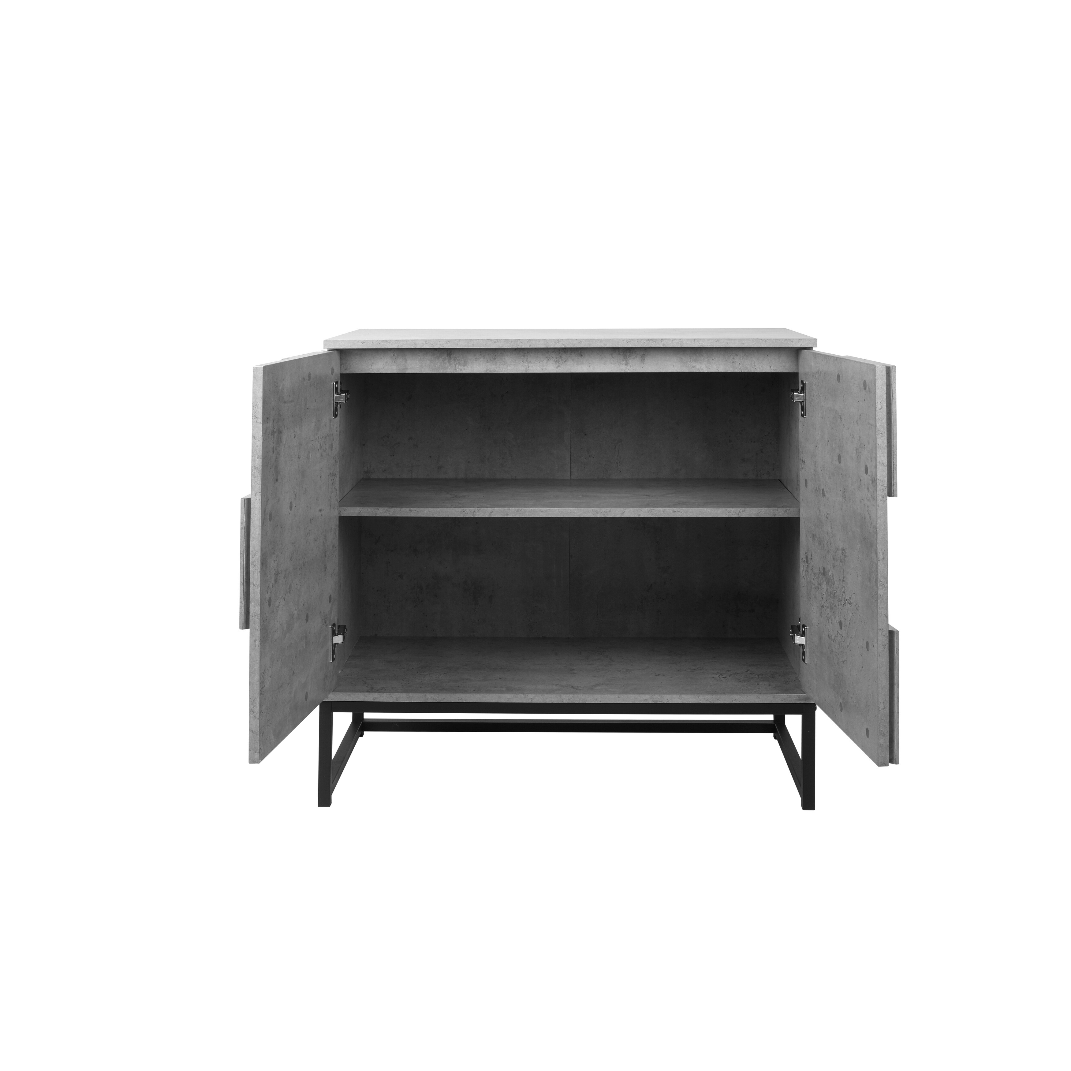 Downtown Storage Cabinet - 2-Shelf, Gray