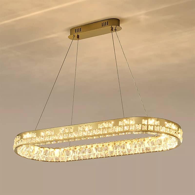 Modern Luxury Crystal Chandelier Ceiling Lamp Pendant Light - 35" x 51"