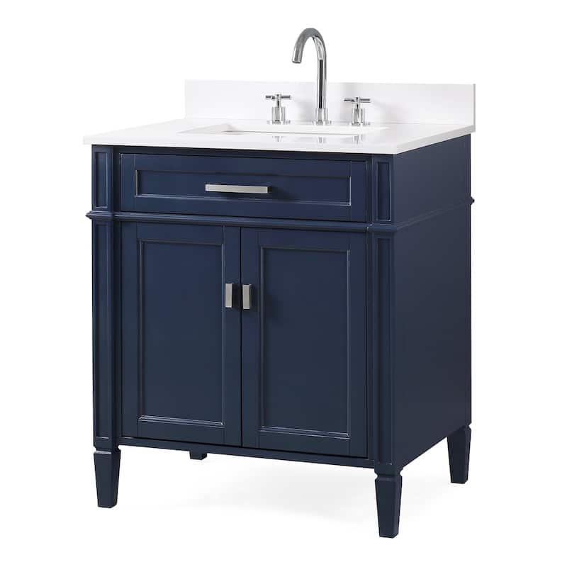 30 Inch Durand Modern Bathroom Sink Vanity with Stone Counter Top