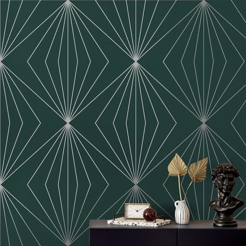 Seabrook Designs Diamond Vector Non-Woven Unpasted Wallpaper