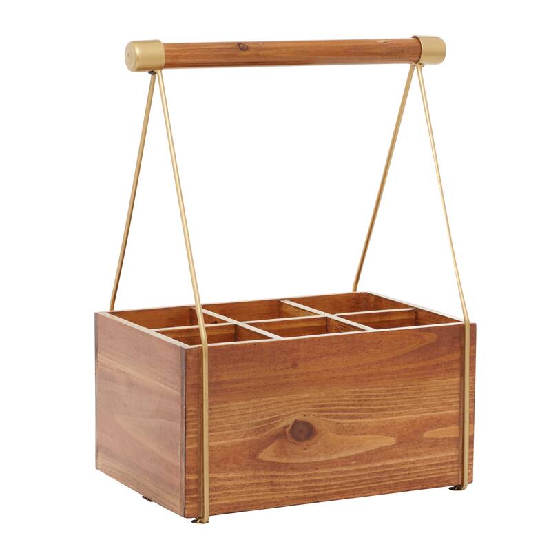 Brown Wood Modern Farmhouse Kitchen Storage r 12 x 6 x 12 - 12 x 9 x 16