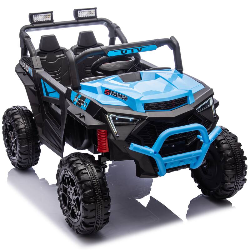 24V 400W Kids Ride On Electric UTV W/Parents Remote Control,Four-Wheel Suspension,LED Lights,Portable Handle