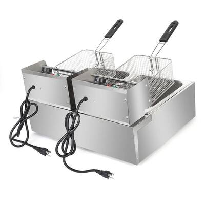 Stainless Steel Single/Double Cylinder Electric Fryer Tabletop