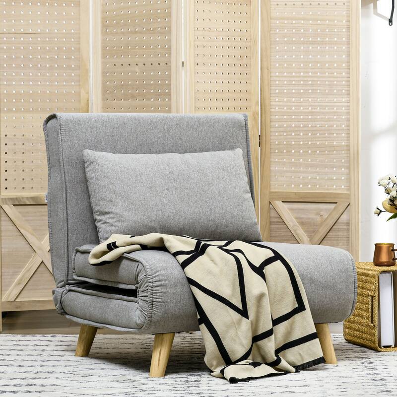 2-in-1 Multi-Functional Sofa Bed, Sleeper Chair with Adjustable Backrest